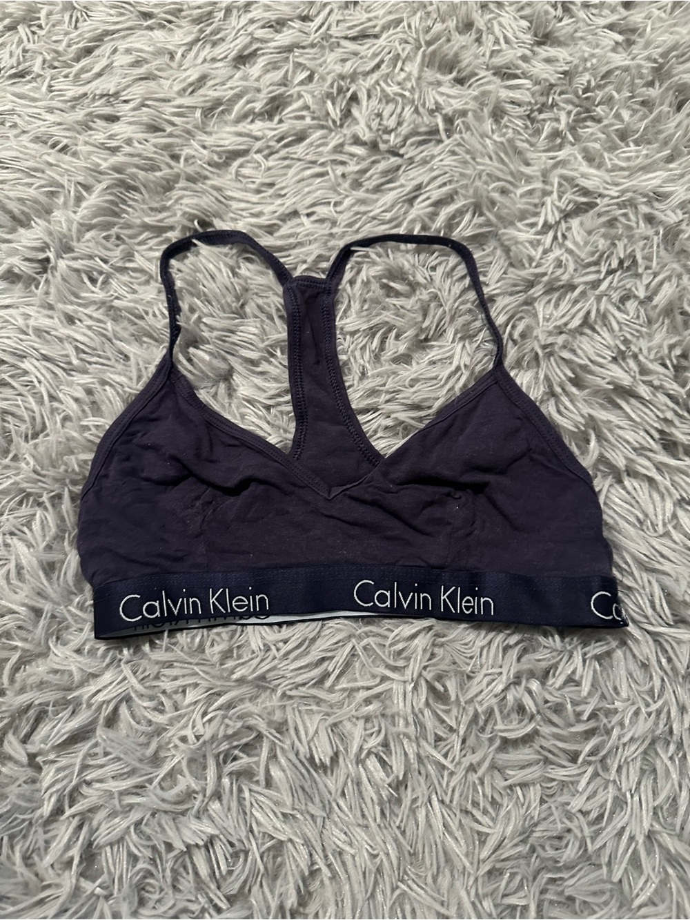 Calvin Klein Bralette navy blue and white size medium 34B loungewear athleisure